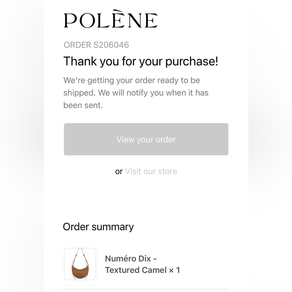 Polene Numéro Dix in textured camel - Picture 7 of 7